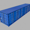 40ft Open Sided Shipping Container 3D Model (Standard Size)