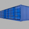 40ft Open Sided Shipping Container 3D Model (Standard Size)