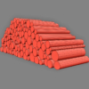 Chopped Fire Wood Logs Stacked 3D Model Log Pile