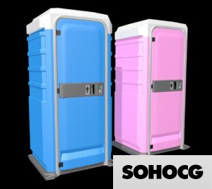 Portaloo Portable Outdoor Festival Event Toilet 3D Model