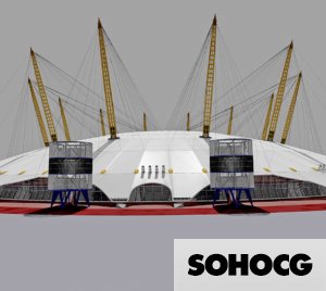 Millennium Dome O2 Arena London Concert Venue Exterior 3D Model