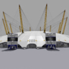 Millennium Dome O2 Arena London Concert Venue Exterior 3D Model