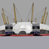 Millennium Dome O2 Arena London Concert Venue Exterior 3D Model