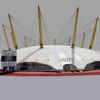 Millennium Dome O2 Arena London Concert Venue Exterior 3D Model