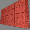 Wood Gabion Log Wall 3D Model Large Stacked Timber Pile