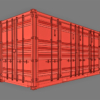 20ft Open Sided Shipping Container 3D Model (High Cube Size)