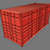 20ft Open Sided Shipping Container 3D Model (High Cube Size)