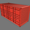 20ft Open Sided Shipping Container 3D Model (High Cube Size)