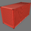 20ft Open Sided Shipping Container 3D Model (High Cube Size)