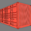 20ft Open Sided Shipping Container 3D Model (High Cube Size)