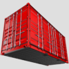 20ft Open Sided Shipping Container 3D Model (High Cube Size)