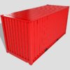 20ft Open Sided Shipping Container 3D Model (High Cube Size)