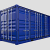 20ft Open Sided Shipping Container 3D Model (High Cube Size)