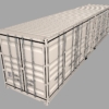 40ft Open Sided Shipping Container 3D Model (High Cube Size) Super Heavy