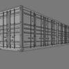 40ft Open Sided Shipping Container 3D Model (High Cube Size) Super Heavy