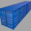 40ft Open Sided Shipping Container 3D Model (High Cube Size) Super Heavy