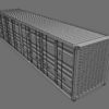 40ft Open Sided Shipping Container 3D Model (High Cube Size) Super Heavy