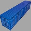 40ft Open Sided Shipping Container 3D Model (High Cube Size) Super Heavy