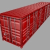 40ft Open Sided Shipping Container 3D Model (High Cube Size) Super Heavy