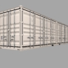 40ft Open Sided Shipping Container 3D Model (High Cube Size) Super Heavy