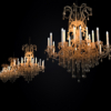 Chandelier 3D Model Lustre Crystal Traditional Light