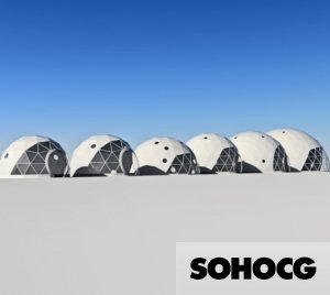 Geodesic Dome 3D Model Sphere Tent Structure Collection