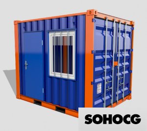 10ft Portable Office Container 3D Model Portacabin