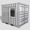 10ft Portable Office Container 3D Model Portacabin