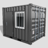 10ft Portable Office Container 3D Model Portacabin