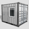 10ft Portable Office Container 3D Model Portacabin