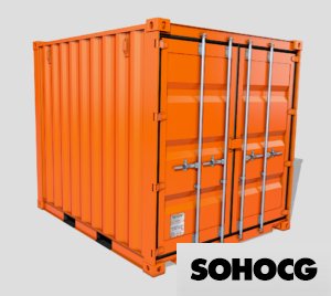 10ft Shipping Container 3D Model (Standard Size)