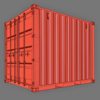 10ft Shipping Container 3D Model (Standard Size)