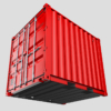 10ft Shipping Container 3D Model (Standard Size)