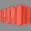 20ft Portable Office Shipping Container 3D Model Portacabin