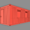 20ft Portable Office Shipping Container 3D Model Portacabin