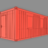 20ft Portable Office Shipping Container 3D Model Portacabin