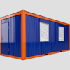 20ft Portable Office Shipping Container 3D Model Portacabin