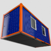 20ft Portable Office Shipping Container 3D Model Portacabin