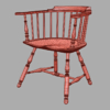 American Lowback Windsor Antique Chair 3D Model