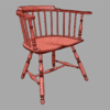 American Lowback Windsor Antique Chair 3D Model