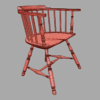 American Lowback Windsor Antique Chair 3D Model