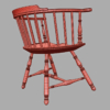 American Lowback Windsor Antique Chair 3D Model