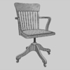 Antique Bankers Chair 3D Model