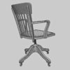 Antique Bankers Chair 3D Model