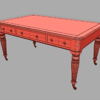 Antique Office Library Writing Table 3D Model