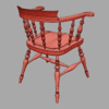 Smokers Bow Chair 3D Model