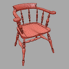 Smokers Bow Chair 3D Model