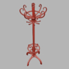 Vintage Antique Hat & Coat Stand 3D Model