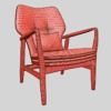 Haddie Malmo Wood Frame Chair & Sofa 3D Model Collection