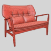 Haddie Malmo Wood Frame Chair & Sofa 3D Model Collection